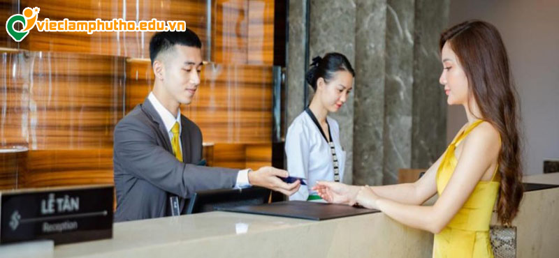 Những vị trí và mức lương trung bình của việc làm lễ tân Phú Thọ